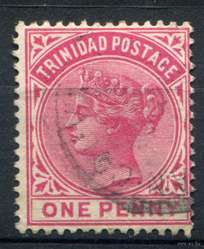 Британские колонии - Тринидад - 1883/84г. - королева Виктория, 1 P - 1 марка - гашёная [Mi 31]. #4-B5-124-A-1