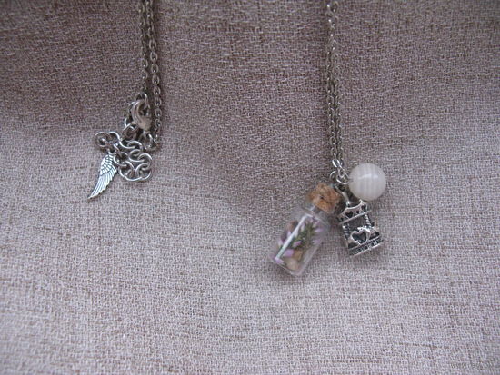 Подвеска с бутылочкой и ониксом