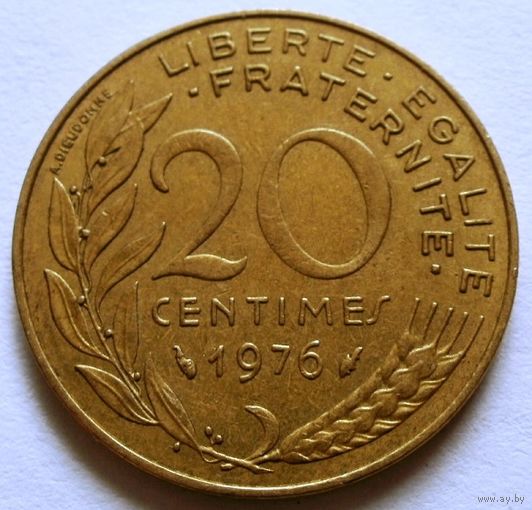 20 сантимов 1976 Франция