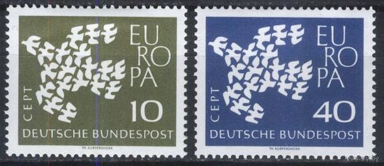 ГЕРМАНИЯ, ФРГ - 1961 [Mi. 367-368]*  чистая МН (DE03)
