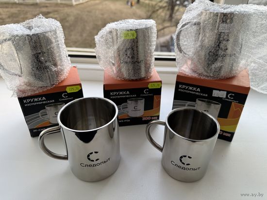 КОМПЛЕКТ ПОХОДНЫХ КРУЖЕК ( 3 новые и 2 б/у)