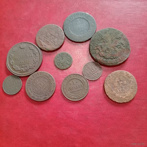 Большой сборный лот монет РИ 10 штук