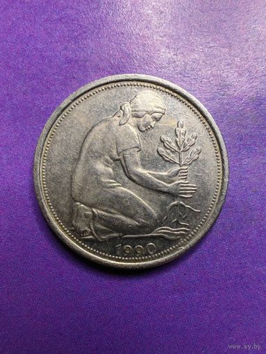 Германия ФРГ 50 пфеннигов 1990 А