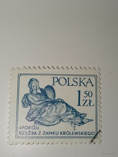Польша 1979 Скульптура из Королевского замка в Варшаве работы Андре Лебрена.