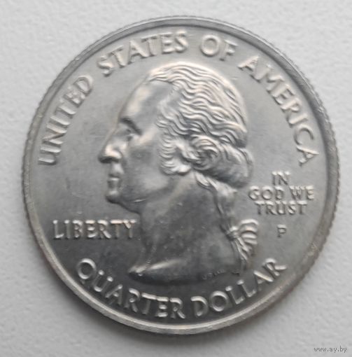 США 1/4 доллара (25 центов) 2007 "P"_  KM# 398_Квотер штата Айдахо