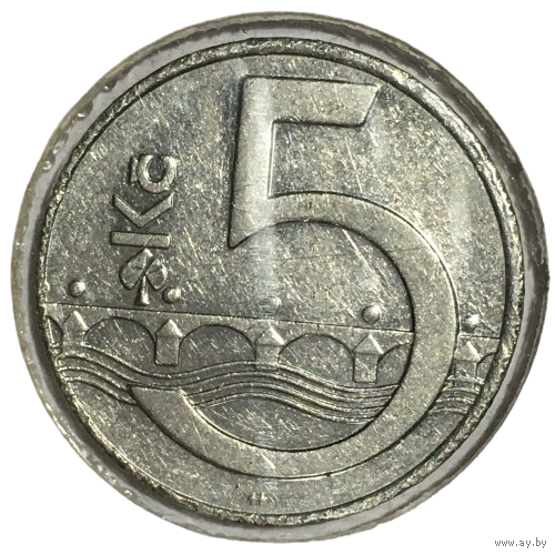 Чехия 5 крон, 1993 (холдер)