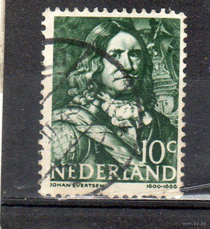 Нидерланды. Mi:NL 413. Адмирал Йохан Эвертсен (1600-1666). Серия: Герои флота - 1943-1944 гг.. 1943