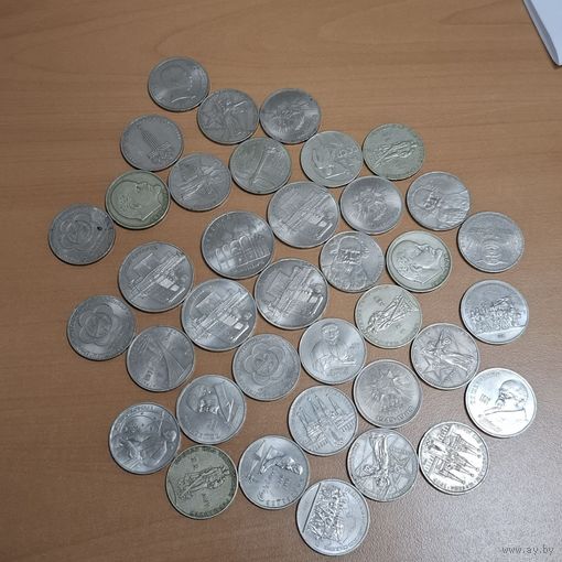 Монеты юбилейные СССР. 37 штук.