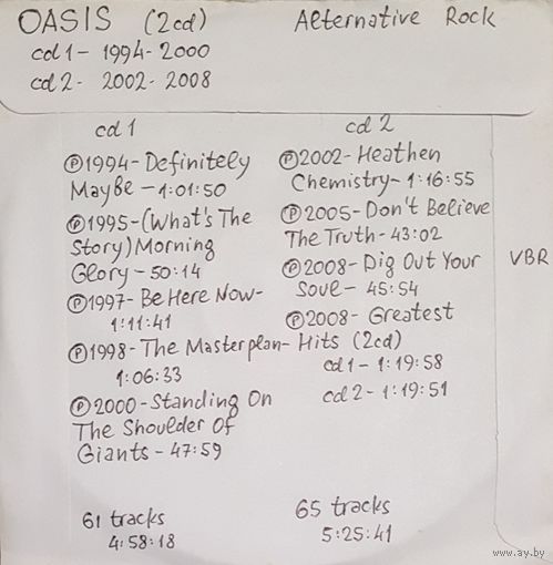 CD MP3 дискография OASIS 2 CD