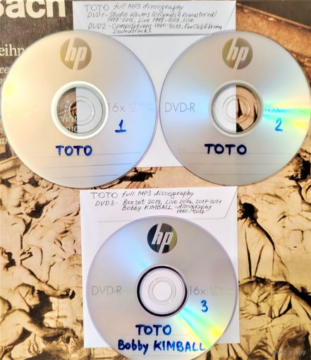 DVD MP3 TOTO, Bobby KIMBALL полная дискография (Pop rock, AOR, Soft rock, Classic rock, Art rock) - 3 DVD