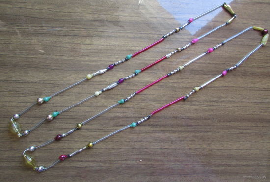 Ёлочные бусы, стеклярус, СССР, 50 – 60е гг. Длина 1 м