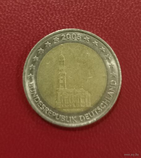 Германия. 2 евро 2008 F. Церковь св. Михаила, Гамбург. Торг!