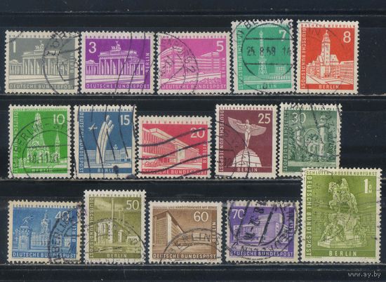 Западный Берлин 1956-63 Архитектура Берлина Стандарт #140-2,144-53,187,231