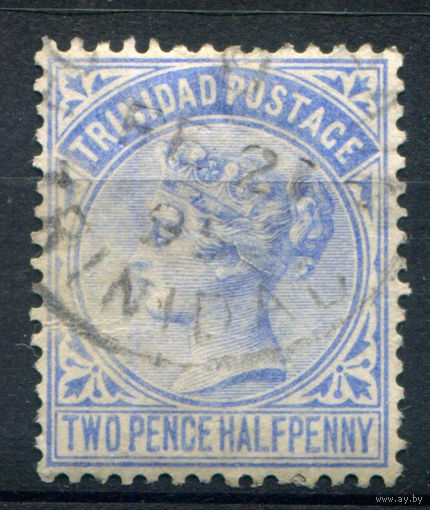 Британские колонии - Тринидад - 1883/84г. - королева Виктория, 2 1/2 P - 1 марка - гашёная [Mi 32]. #4-B5-124-A-1