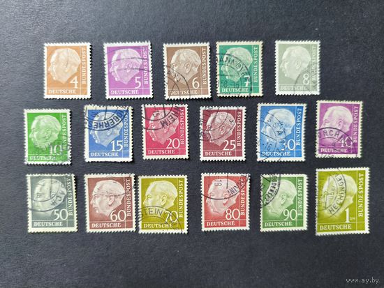 Германия 1954. Профессор, доктор Теодор Хойс (1884-1963), 1-й президент Германии