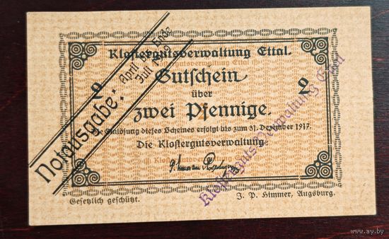 1917 год Германия 2 марки