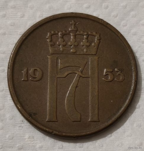 Норвегия 5 эре, 1953 (14-16-5)