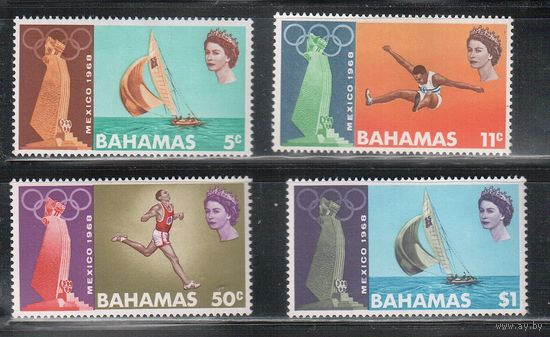 Багамы-1968(Мих.281-284)  * , Английские колонии, ОИ-1968 (полная серия)