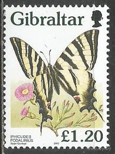 Гибралтар. Бабочка парусник. 1997г. Mi#797.