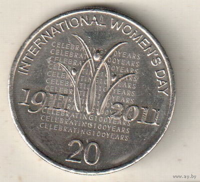 Австралия 20 цент 2011 100 лет Международному женскому дню