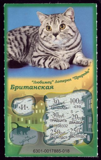 Лотерейный билет Британская