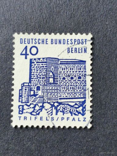 Германия 1964. Берлин. Здания Германии 12 века. Крепость Трифельс в Пфальце