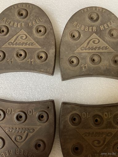 2 комплекта древних импортных каблуков или даже набойкек на каблук одним лотом. Разные размеры. Цена за 1 набор.