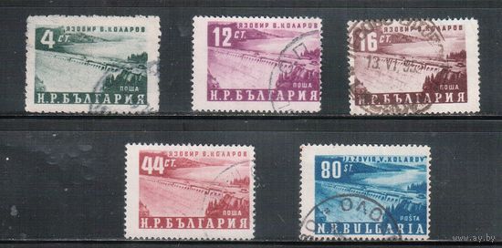 Болгария-1952, (Мих.813-817) , гаш. , Плотина, (полная серия)