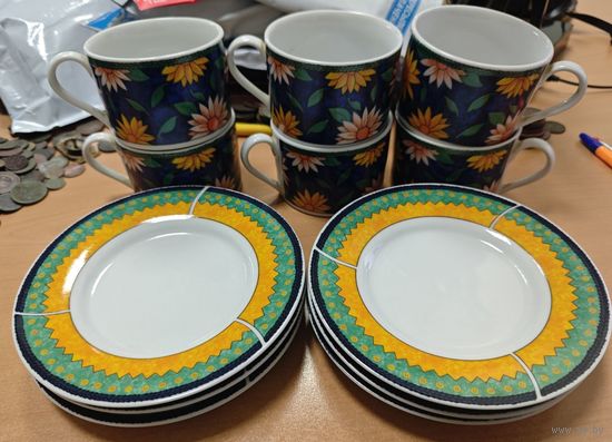 6 пар. Европейская винтажная посуда.