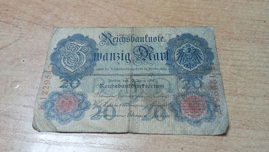 20 марок 1910 года Германии  1229547  семь цифр