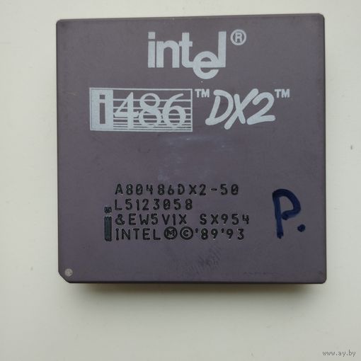 Керамический Ретро процессор INTEL i486 DX2-50.