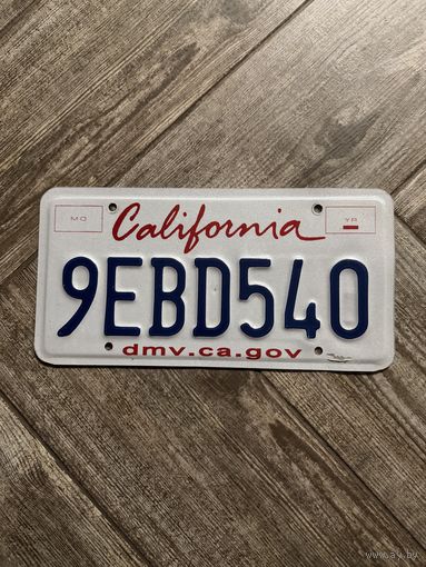 Номер (номерной знак) - США, Калифорния