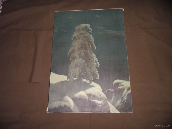 Картина На севере диком Шишкин репродукция на холсте.С рубля.