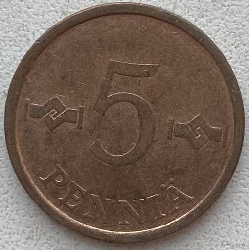 Финляндия 5 пенни 1970 г.