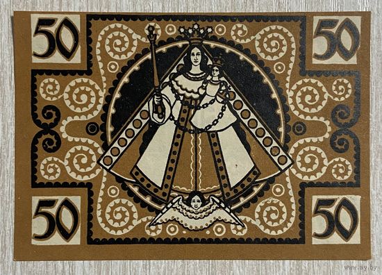 Нотгельд 50 пфеннигов 1921 год. КЕВЕЛАЕР. Веймарская республика