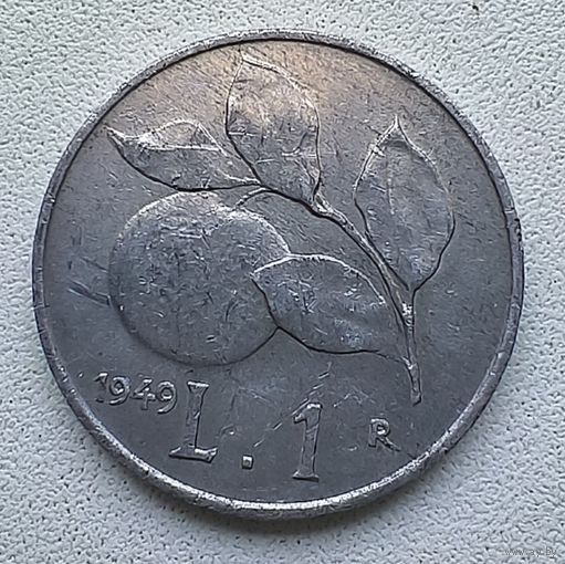 Италия 1 лира 1949  3-10-4