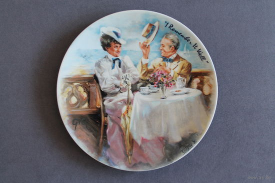 Тарелка коллекционная [1986г., Франция, D'Arceau-Limoges, Жижи (I remember it well), Bradex #18-D15-9.3] D=21,5см.