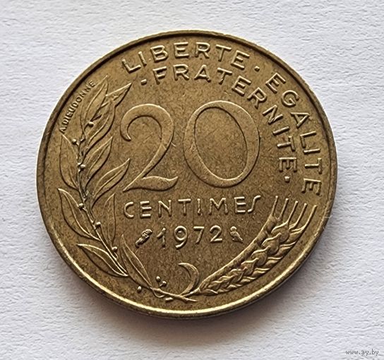 Франция 20 сантимов, 1972