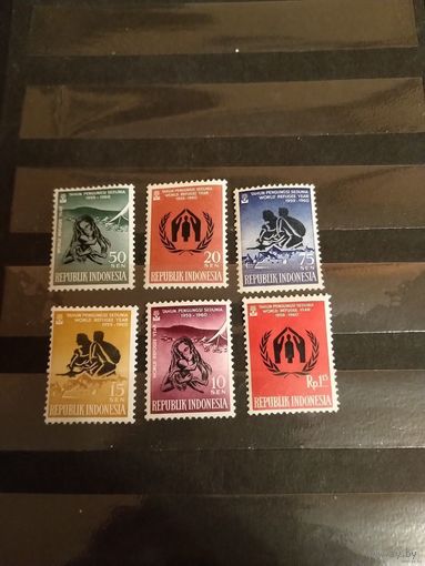 1961 Индонезия чистые клей MNH** полная серия исторические события (1-л2)