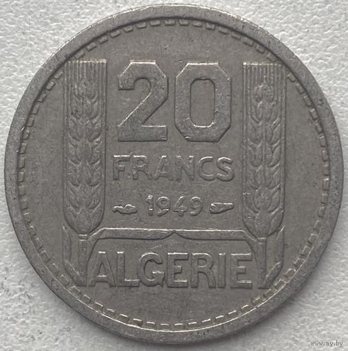 Алжир 20 франков 1949 г.