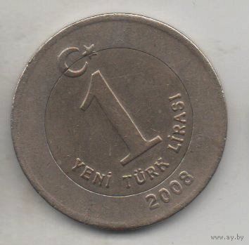 ТУРЕЦКАЯ РЕСПУБЛИКА. 1 НОВАЯ ЛИРА 2008.