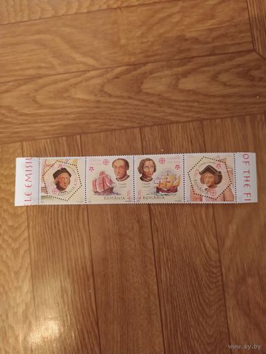Румыния сцепка марок 2005 г. Христофор Колумб.