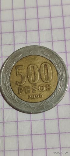 Чили 500 песос 2000