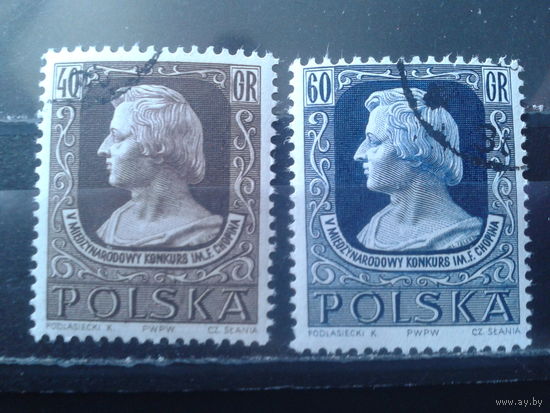 Польша 1955 Муз. конкурс им. Шопена 2-й вып. полная серия