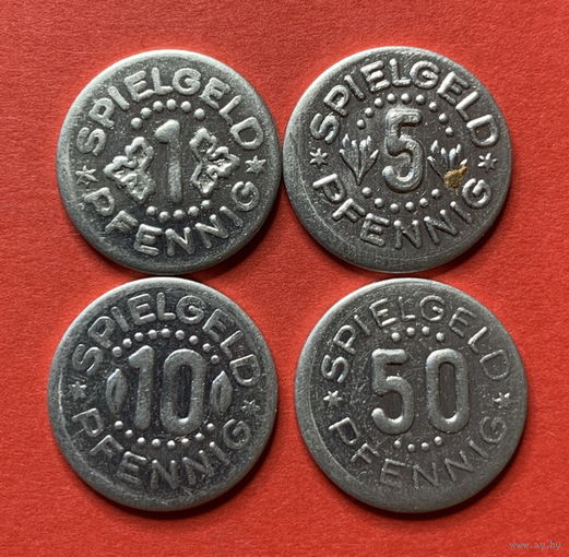 Германия, токены 70-80х годов, 1,5,10,50 пфенингов