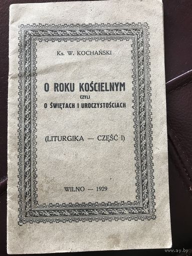 O roku koscielnym Wilno-1929r.