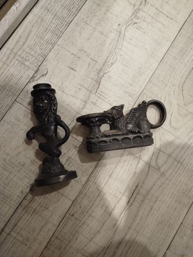 2 подсвечника ссср,один тяжёлый,с рубля