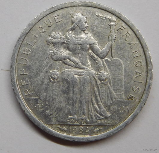 Французская Полинезия 1 франк 1984 г