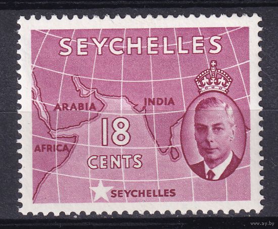 97.BrKSe. Великобритания. Колонии. Сейшельские острова. Георг VI. Местные мотивы. 18C. 1952 г. Mi.#158.*