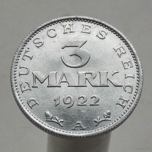 Германия  3 марки  1922 А 3-я годовщина Веймарской конституции